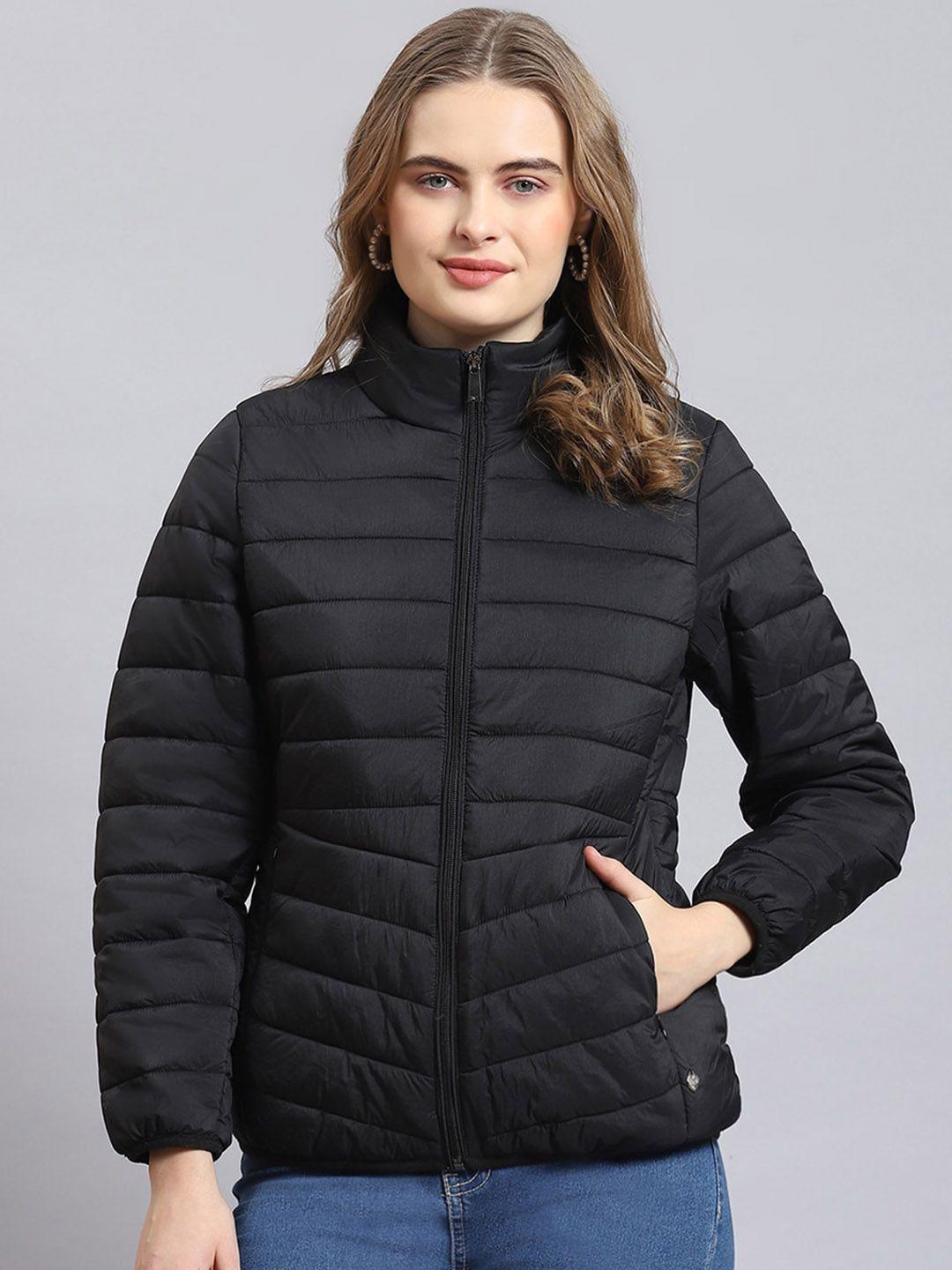 monte carlo mock collar long sleeves lightweight puffer jacket