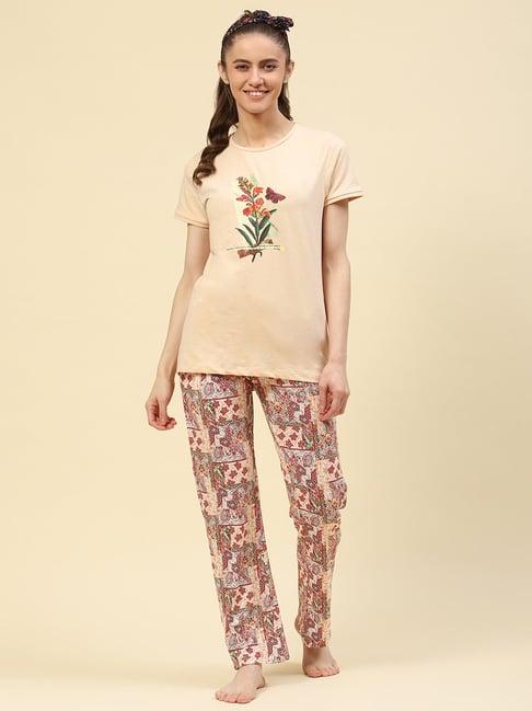 monte carlo multicolor printed t-shirt with lounge pants
