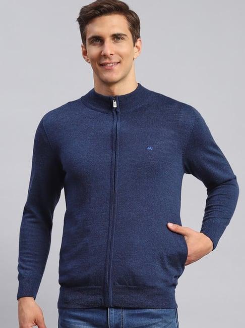 monte carlo navy blue regular fit pullover