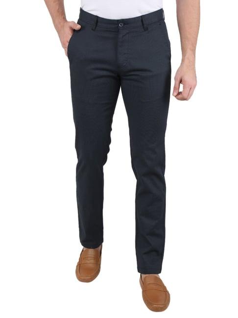 monte carlo navy narrow fit trousers