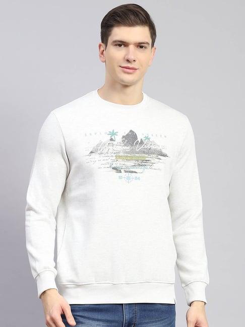 monte carlo off white regular fit printed sweatshirt