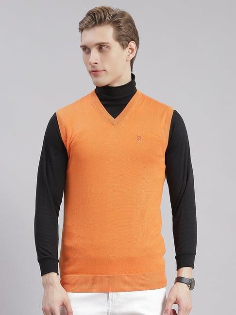 monte carlo orange cotton regular fit sweater