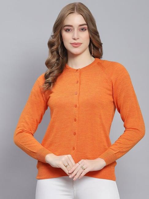 monte carlo orange regular fit sweaters