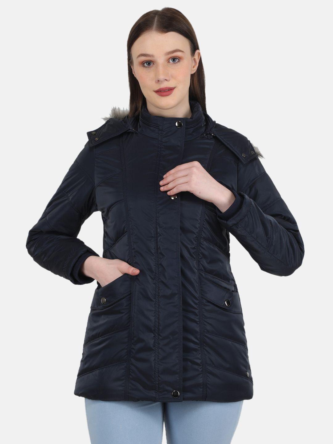 monte carlo parka jacket with detachable hood