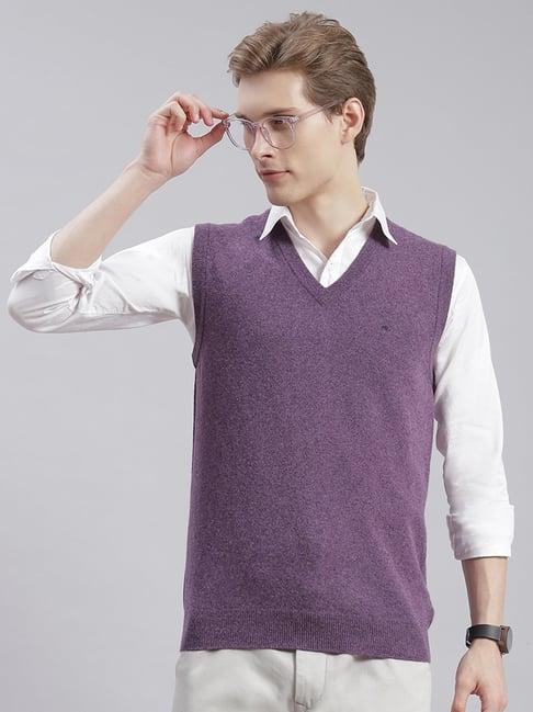 monte carlo purple regular fit sweater