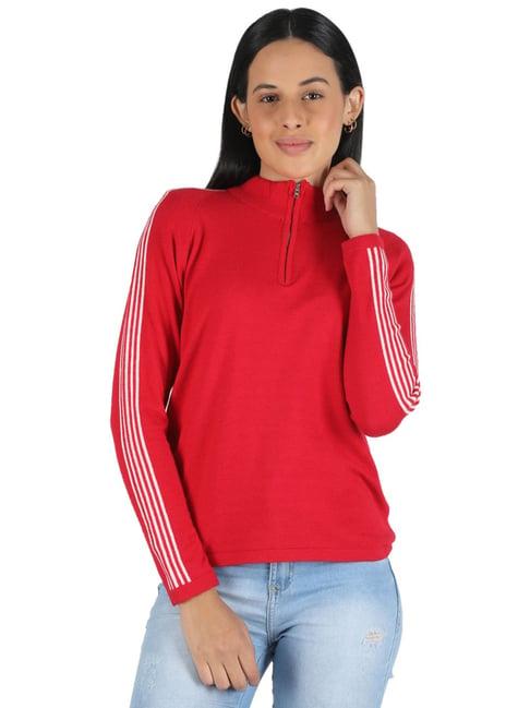 monte carlo red full sleeves pullover