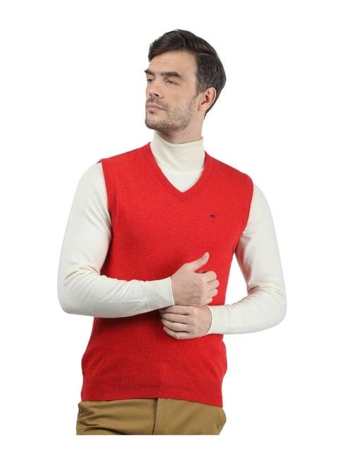 monte carlo red regular fit sweater