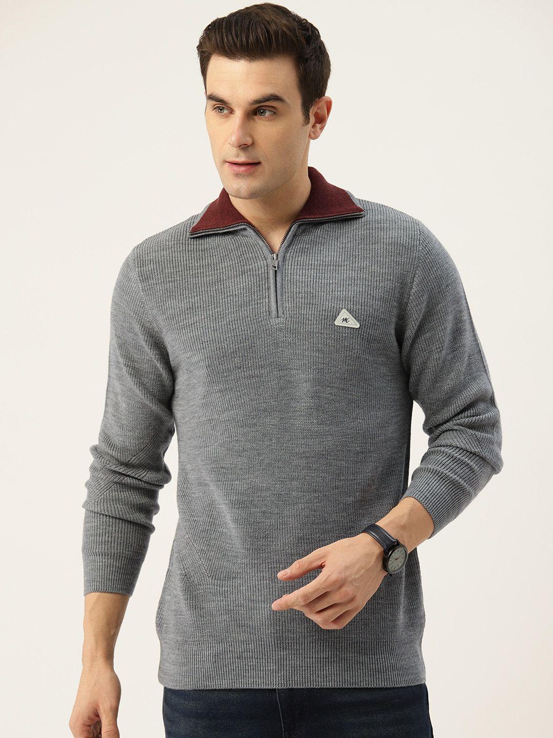 monte carlo ribbed half zipper pullover