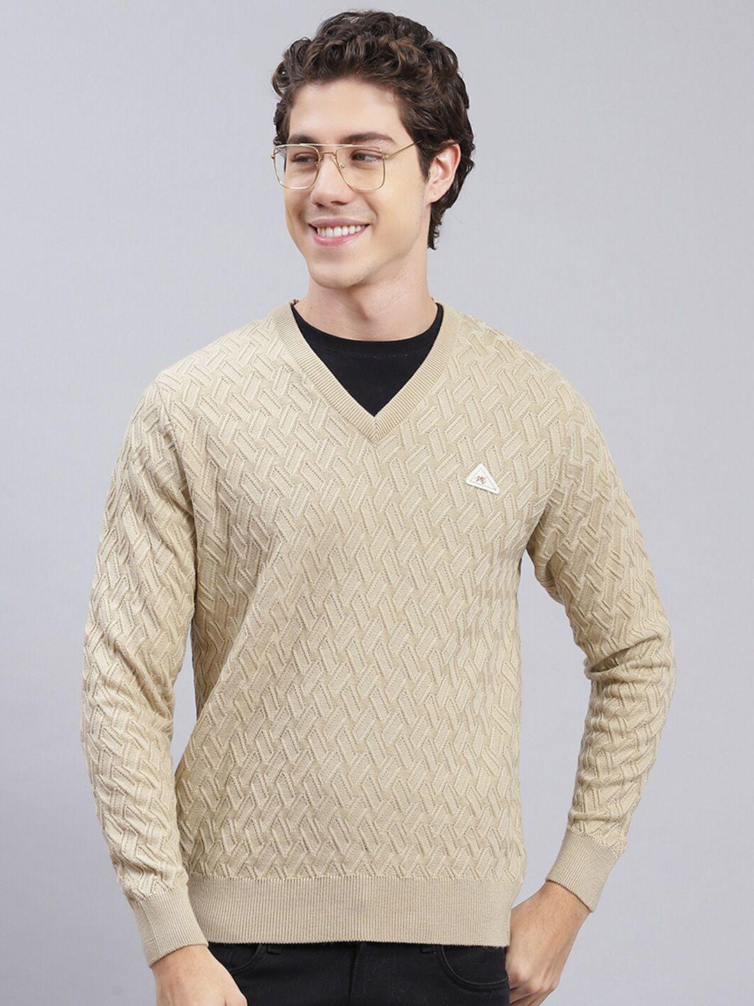 monte carlo self design cable knit woollen pullover
