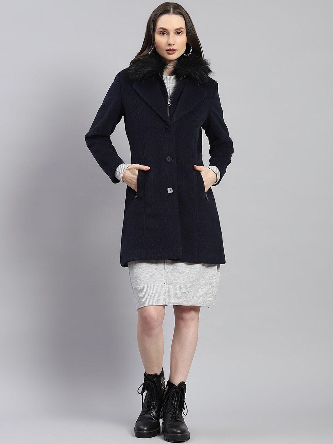 monte carlo self design notched lapel single-breasted overcoat