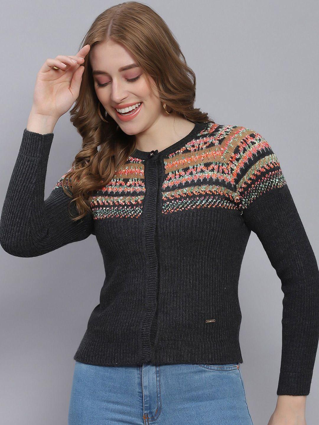 monte carlo self design woolen cardigan sweater