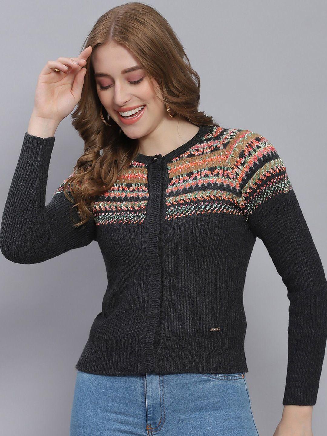 monte carlo self design woollen cardigan sweater