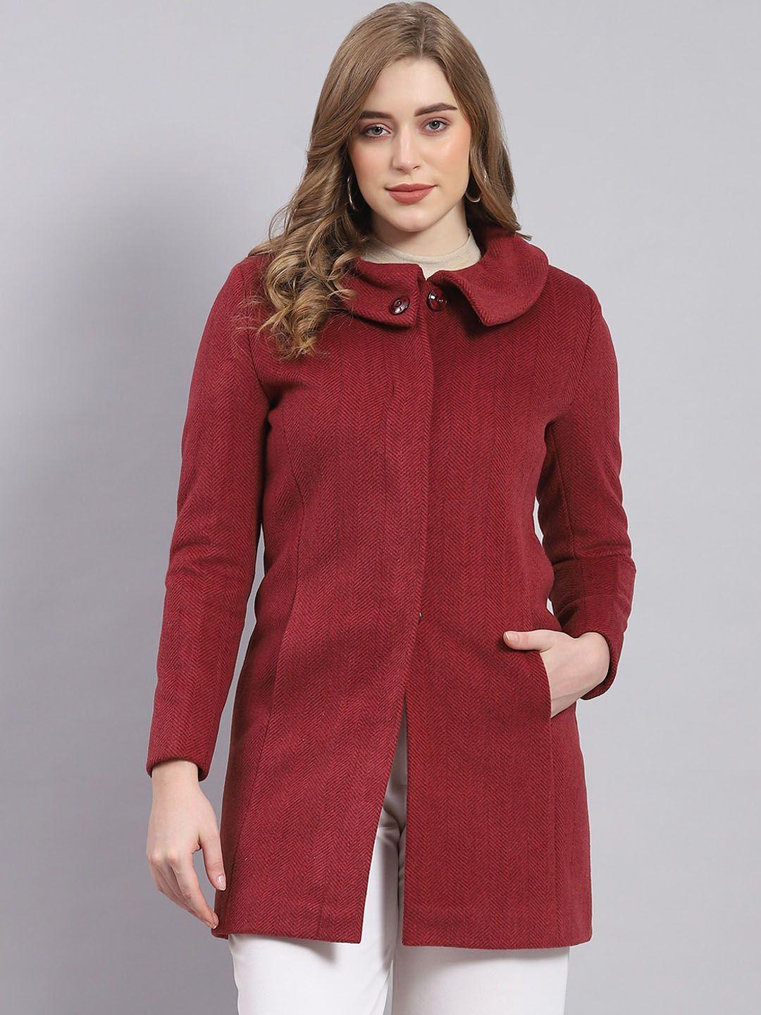 monte carlo self-designed spread collar woollen overcoat