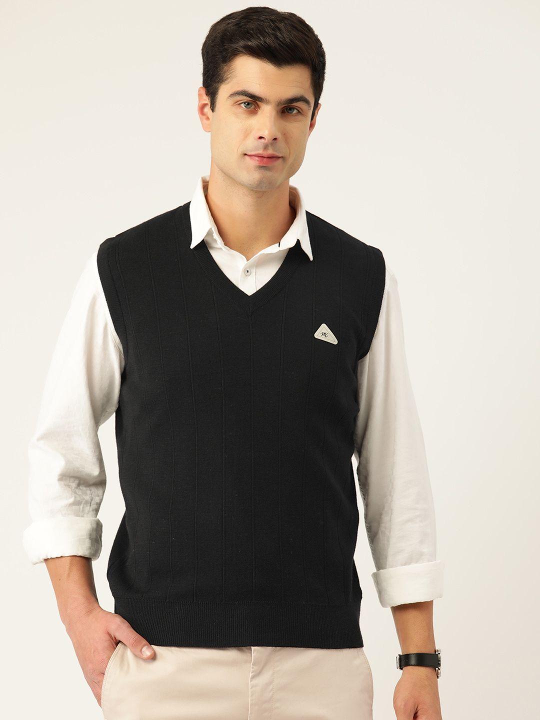 monte carlo self-striped woollen sweater vest