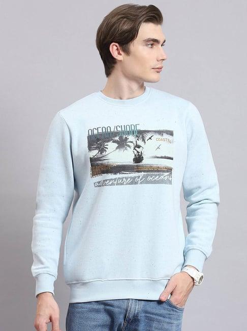 monte carlo sky regular fit printed sweatshirt