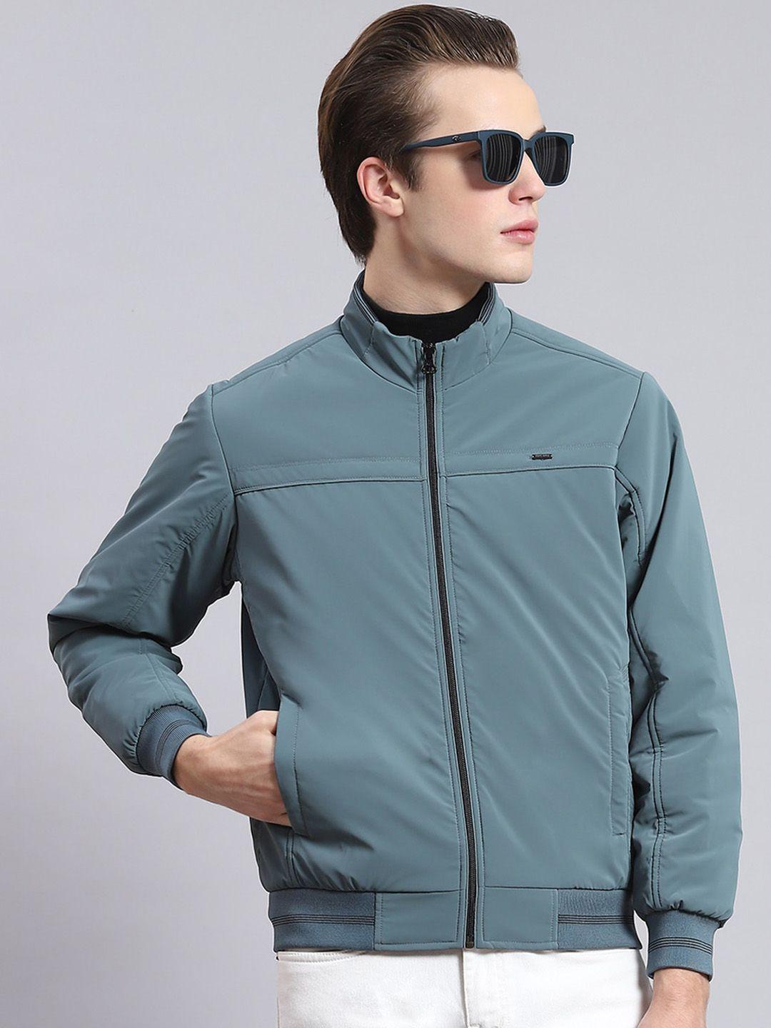 monte carlo stand collar lightweight open front jacket