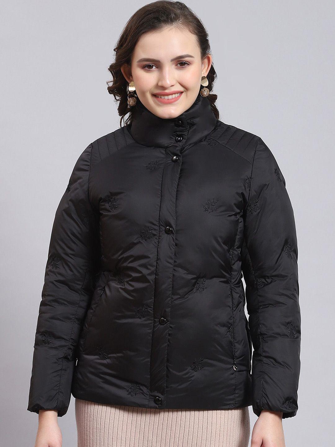 monte carlo stand collar lightweight puffer jacket