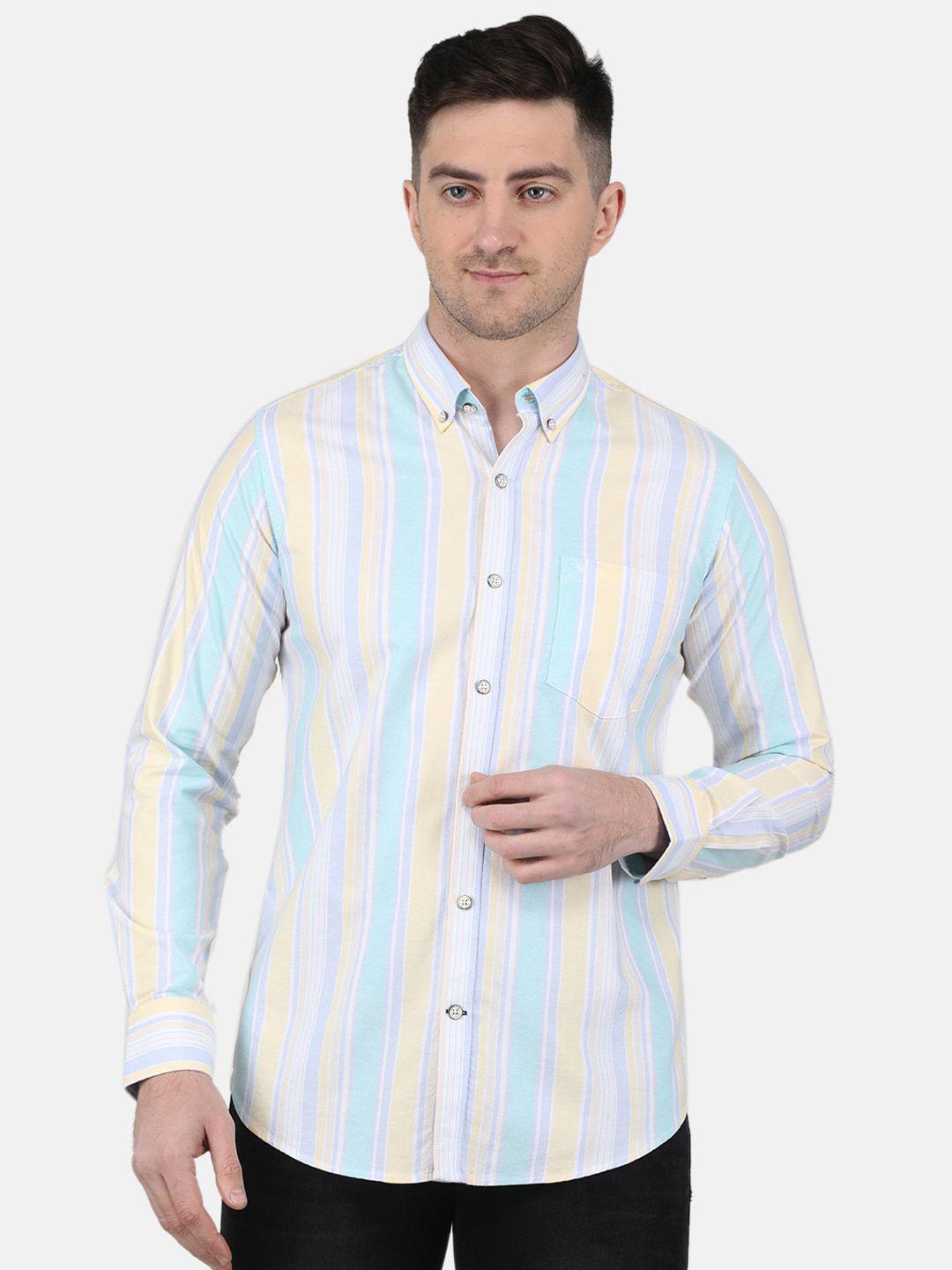 monte carlo straight vertical stripes striped casual shirt