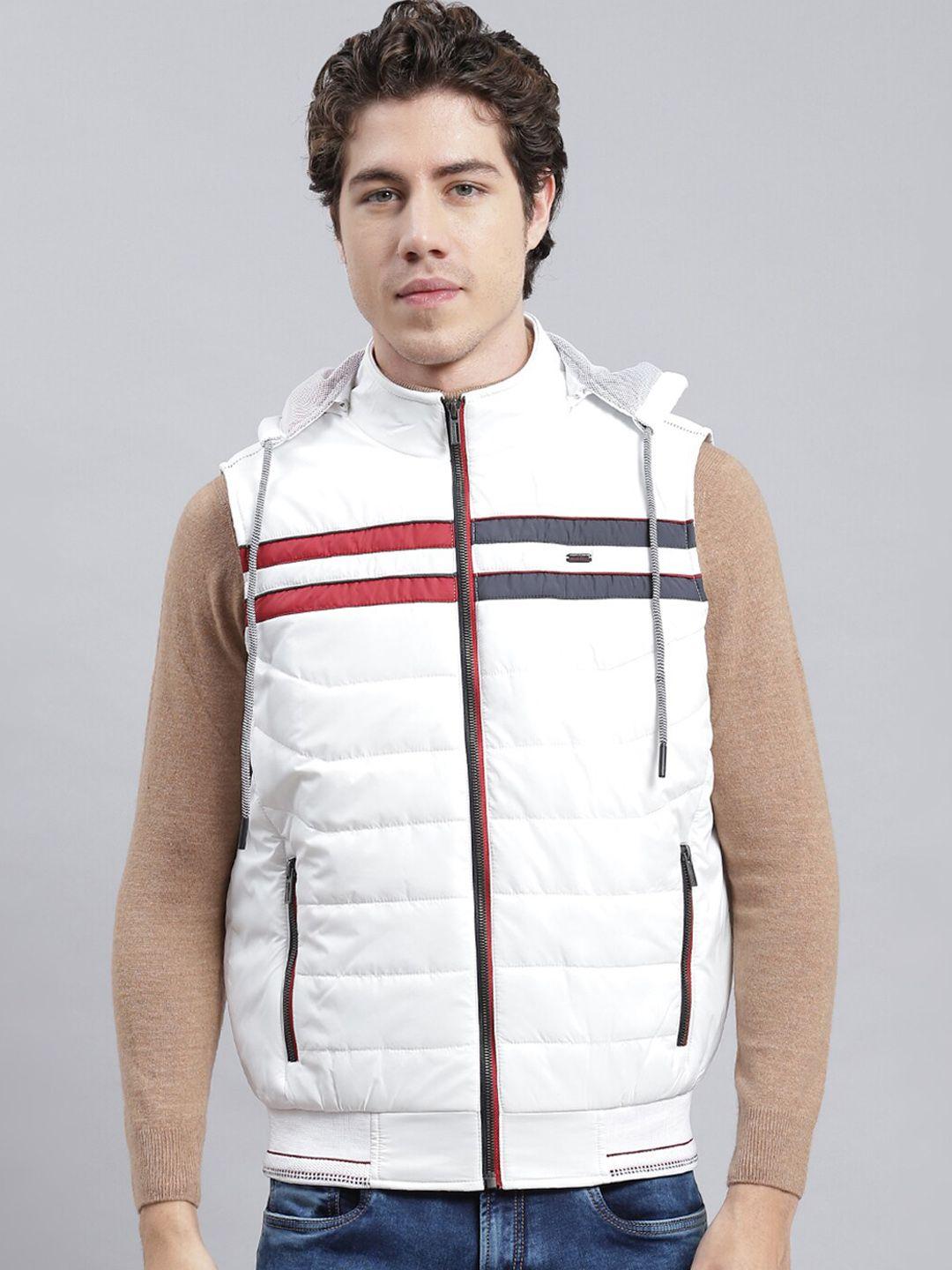 monte carlo striped lightweight quilted jacket