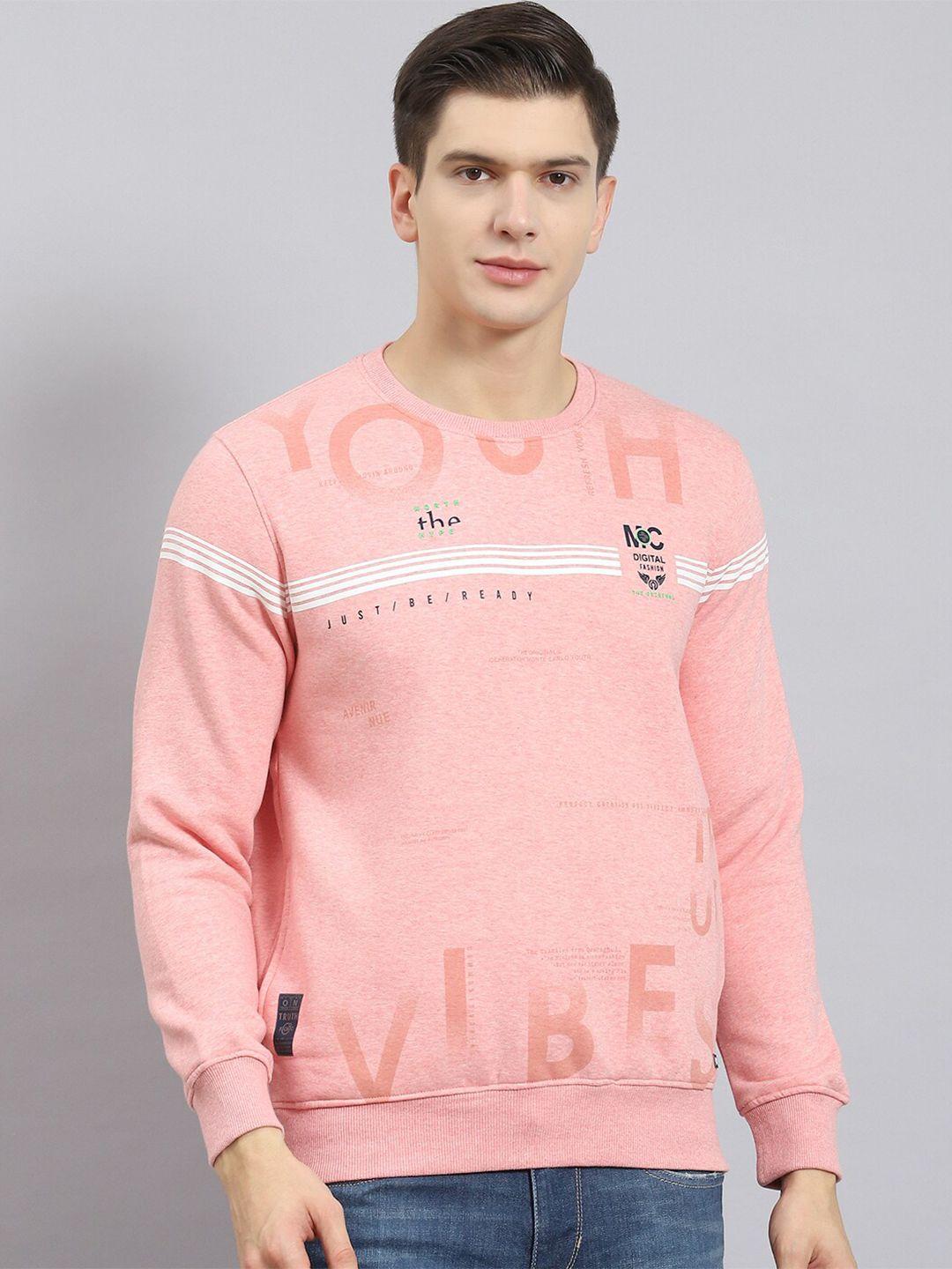 monte carlo typography printed cotton pullover sweatshirt