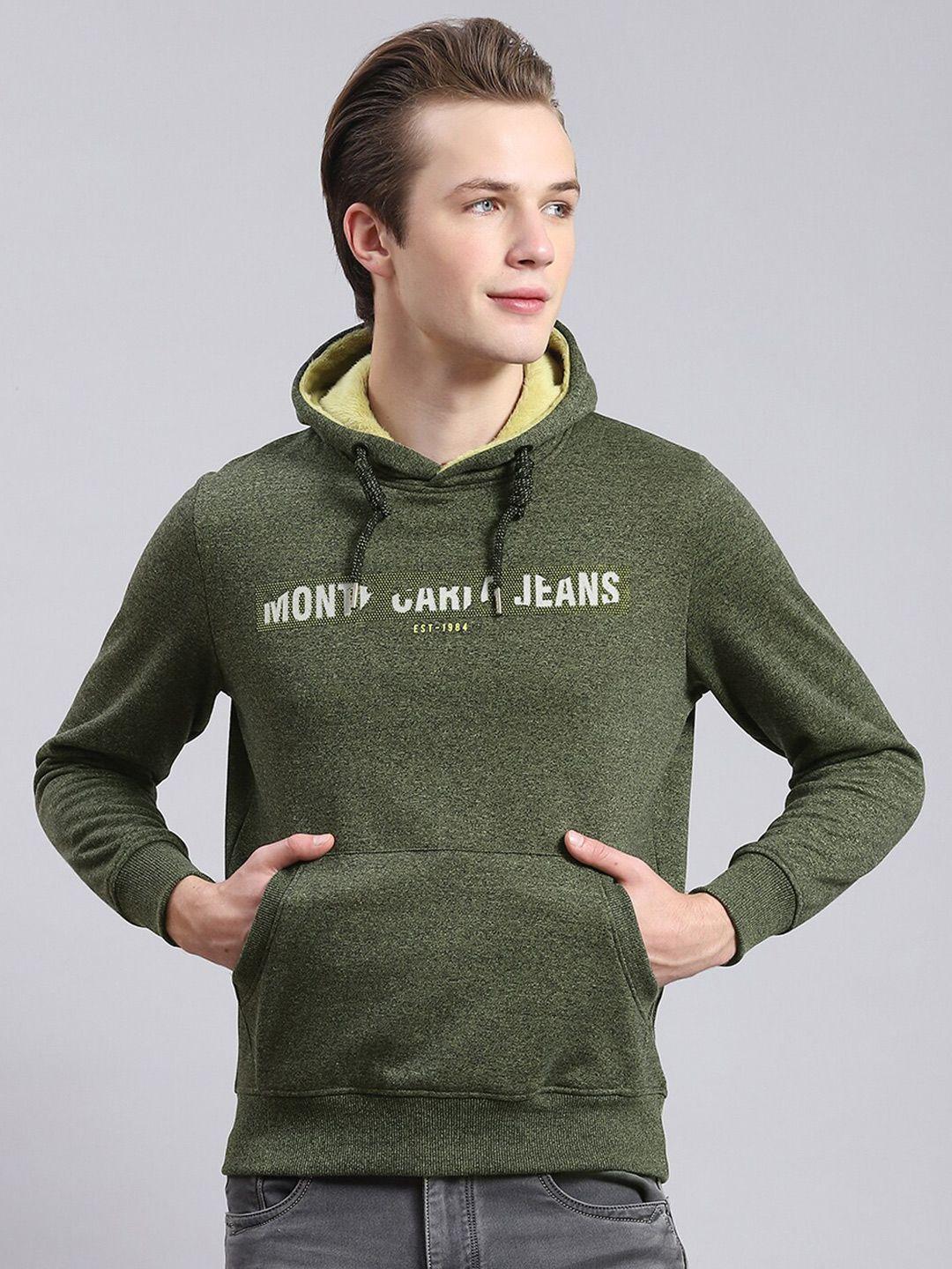 monte carlo typography printed hooded sweatshirt