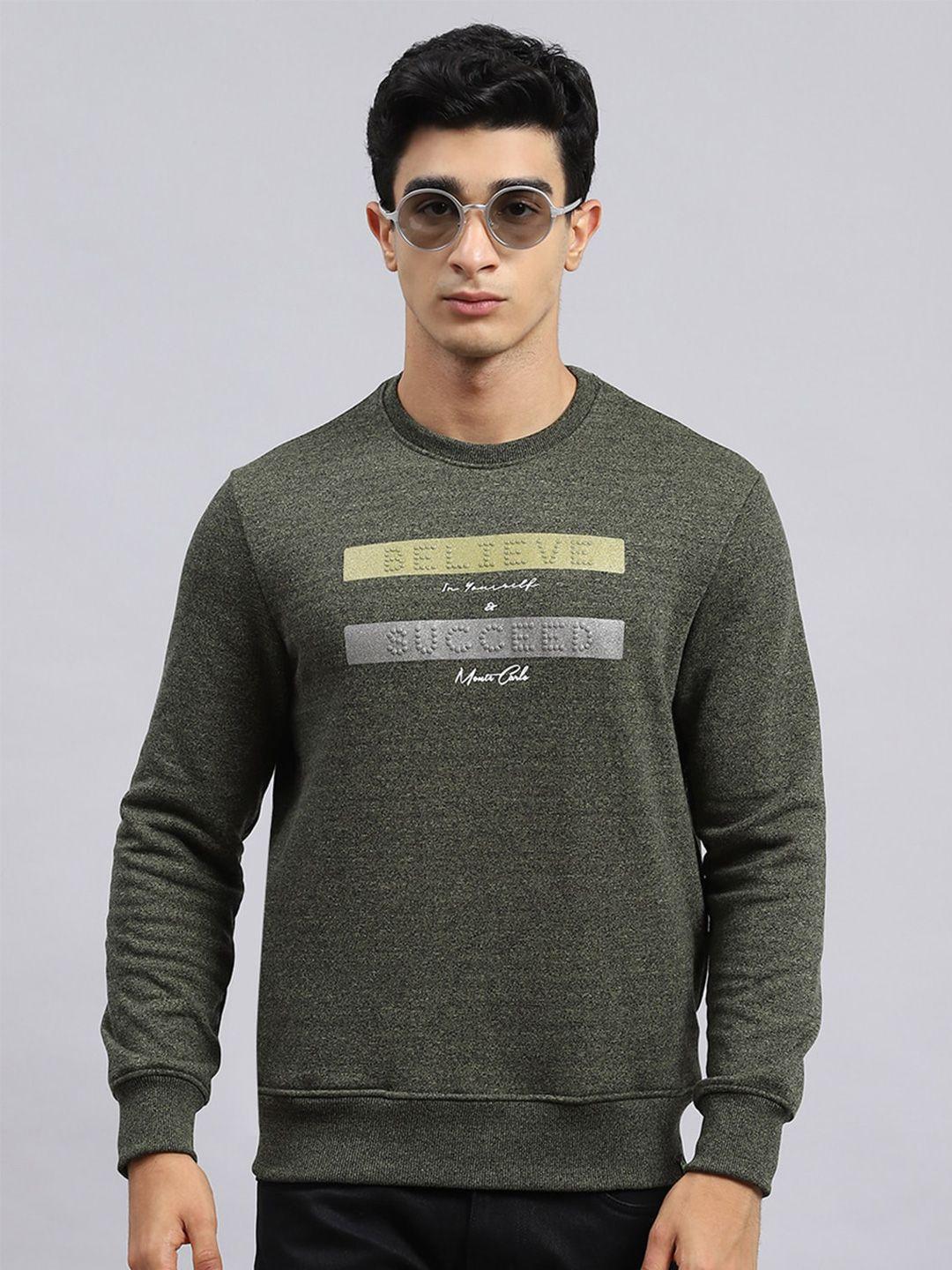 monte carlo typography printed pullover sweatshirt