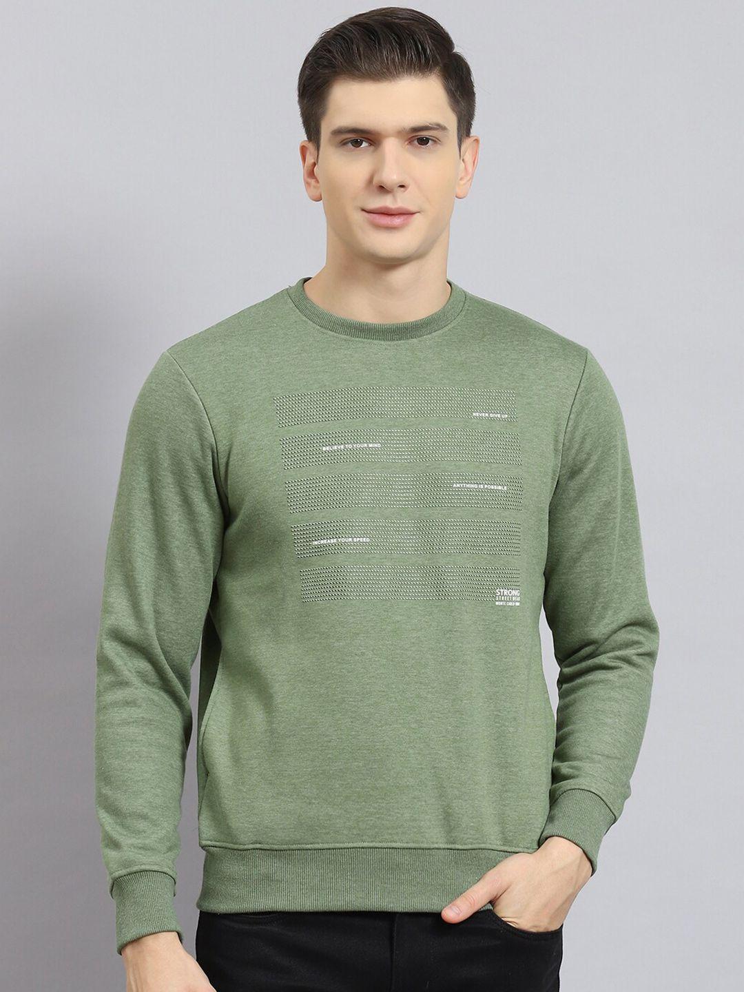 monte carlo typography printed round neck cotton pullover sweatshirt