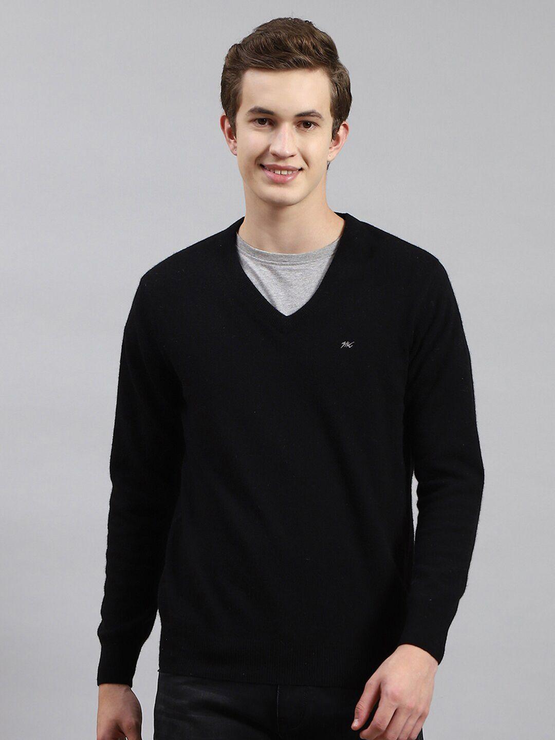 monte carlo v-neck long sleeves woollen pullover