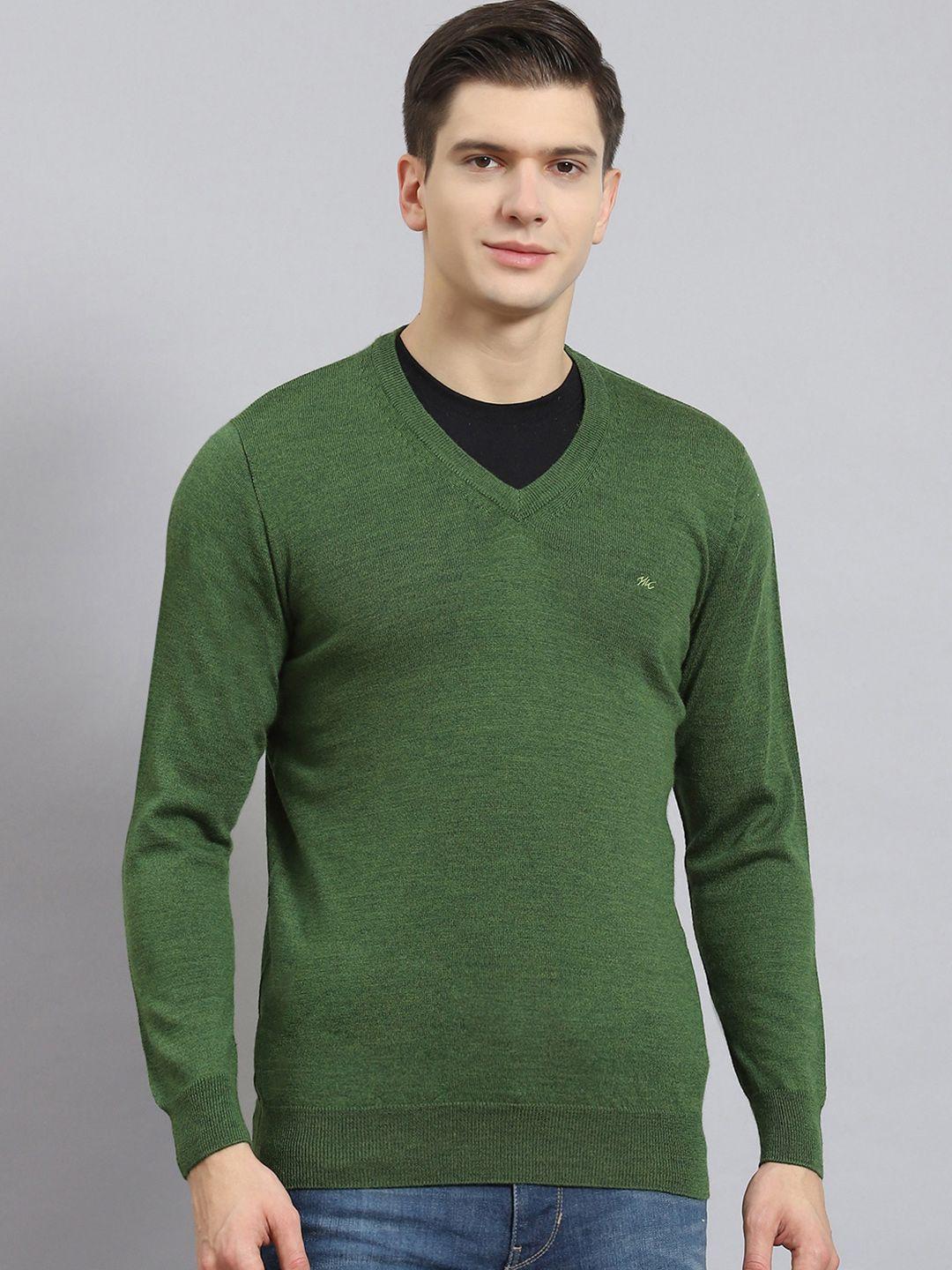 monte carlo v-neck long sleeves woollen pullover