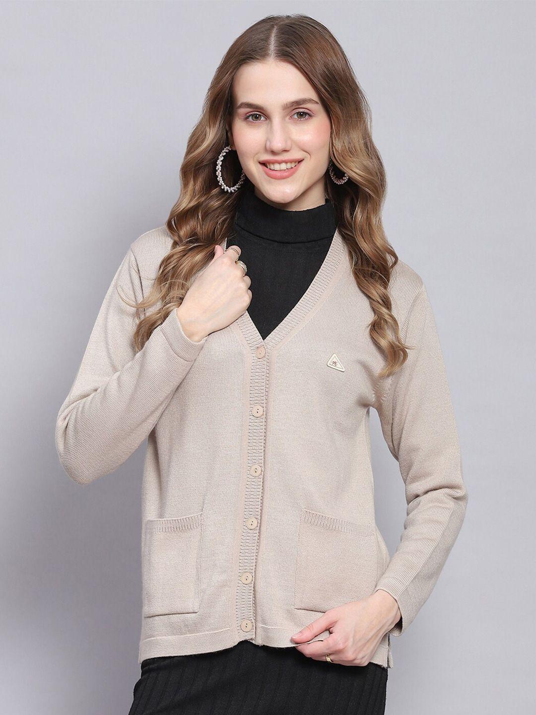 monte carlo v-neck pure woollen cardigan