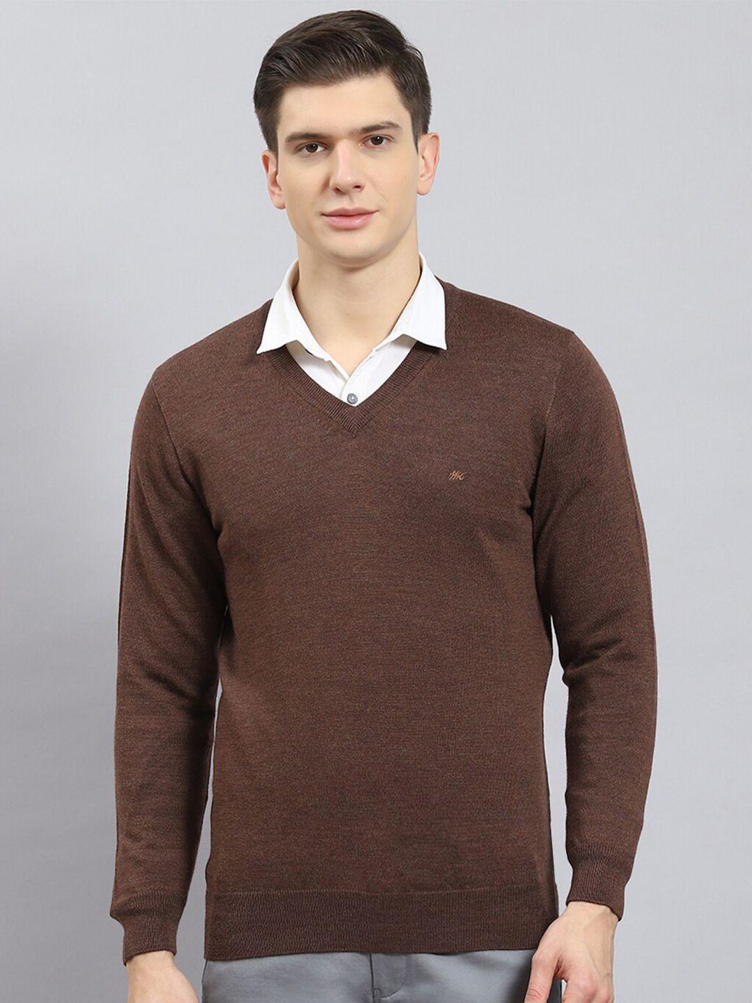 monte carlo v-neck pure woollen pullover