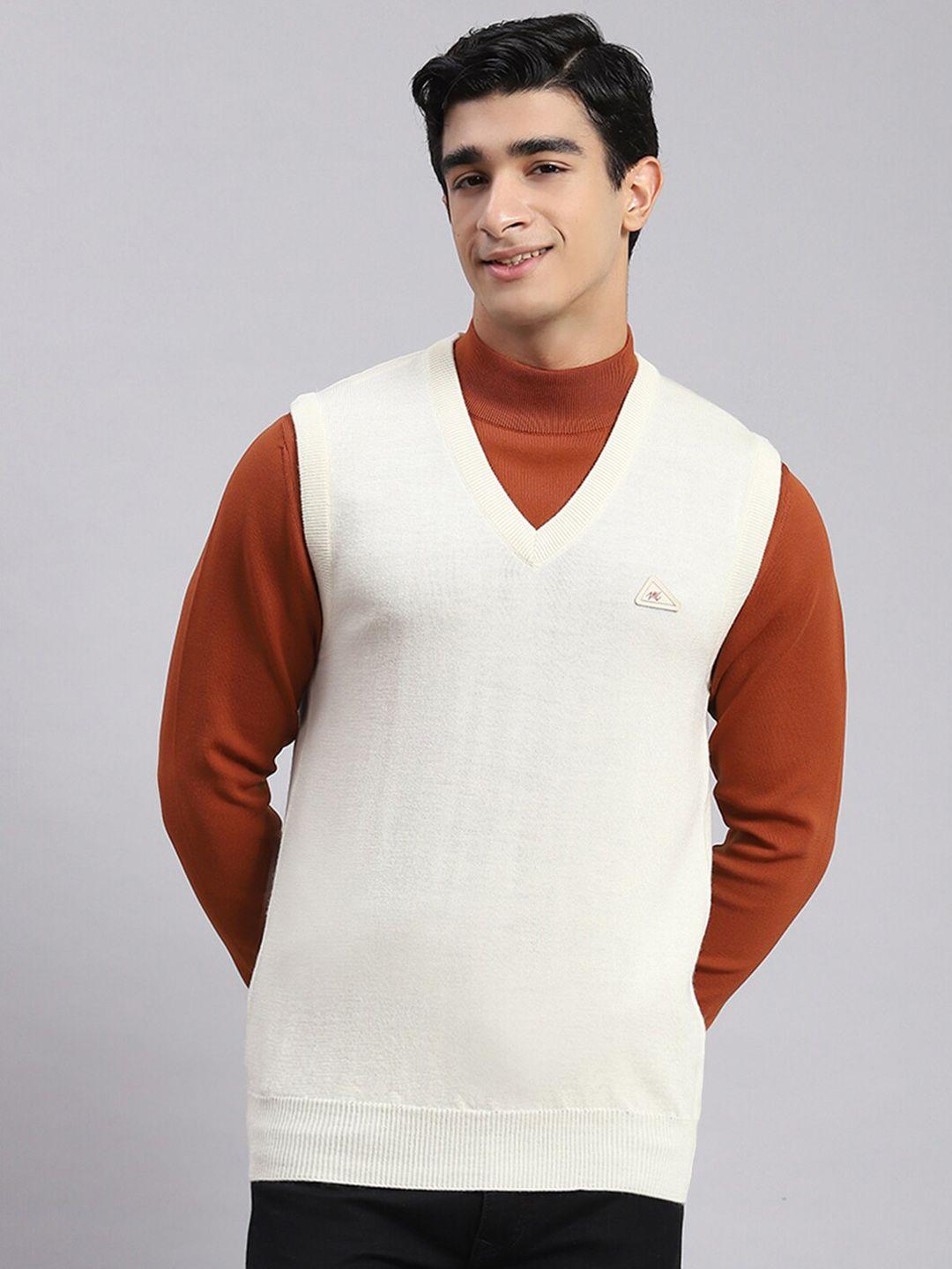 monte carlo v-neck pure woollen sweater vest