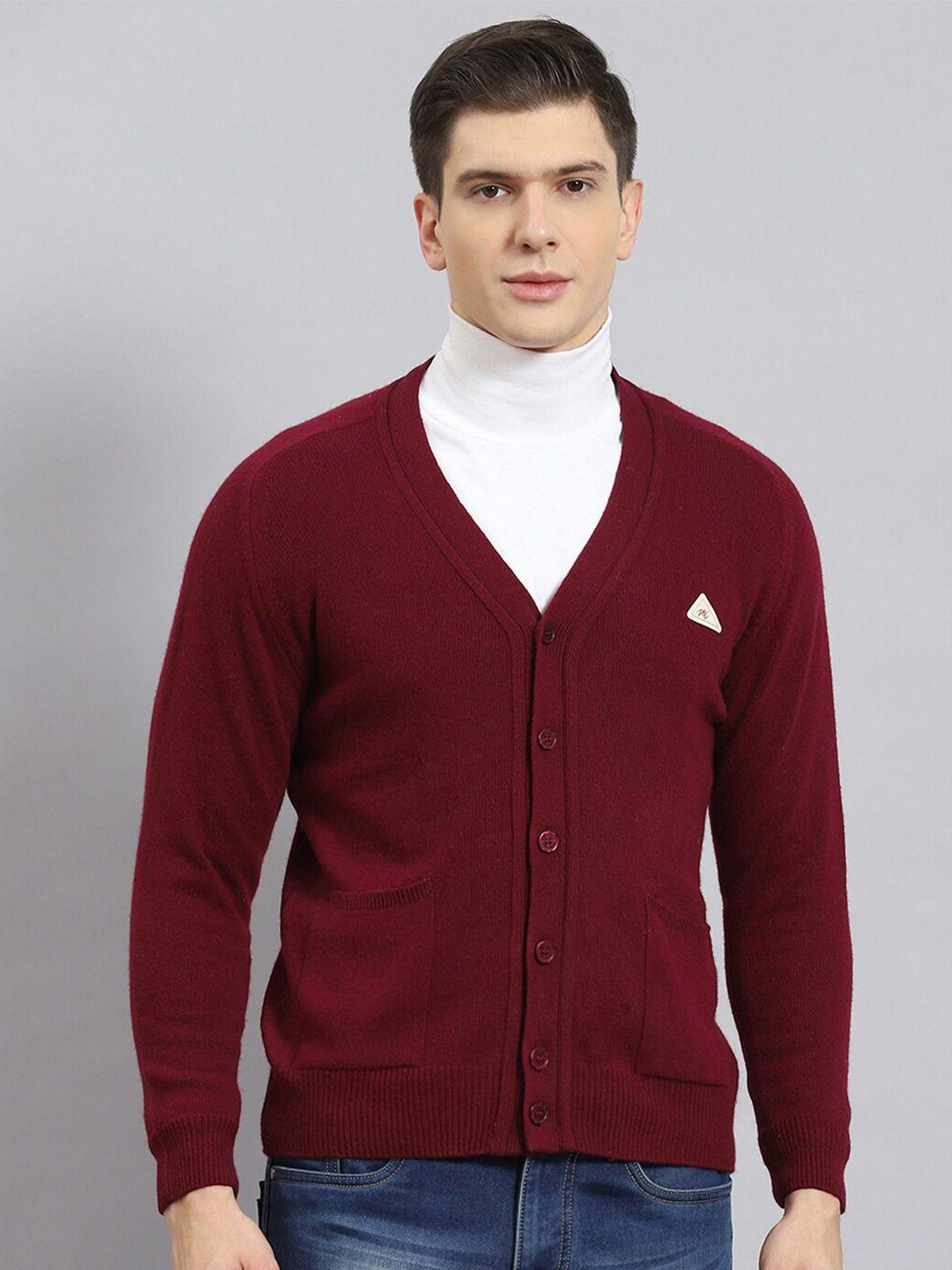 monte carlo v-neck woollen cardigan sweater