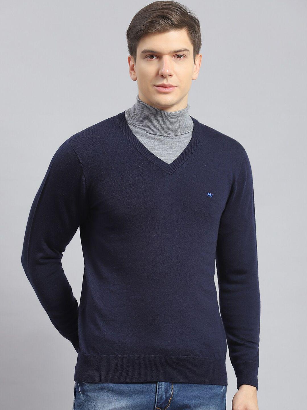 monte carlo v-neck woollen pullover sweater
