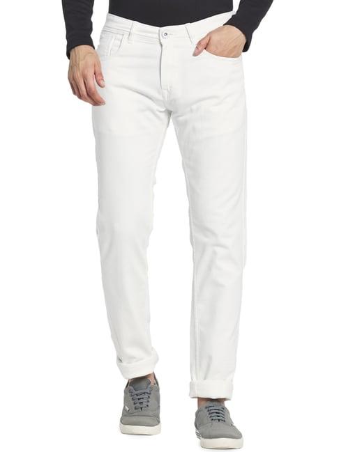 monte carlo white narrow fit jeans