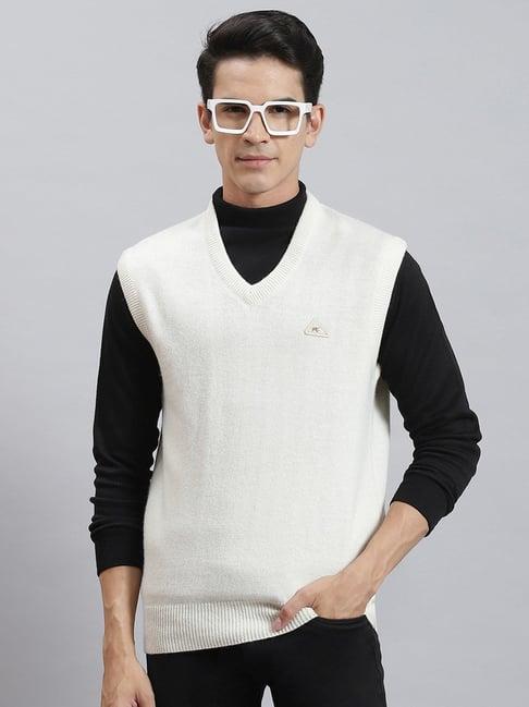 monte carlo white regular fit sweater