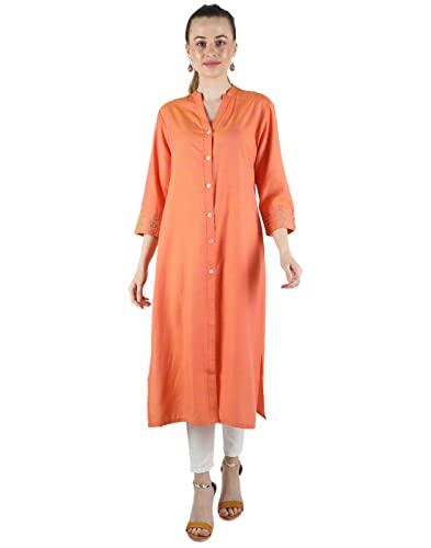 monte carlo women's regular tunic shirt (222055948-2_neon peach m)