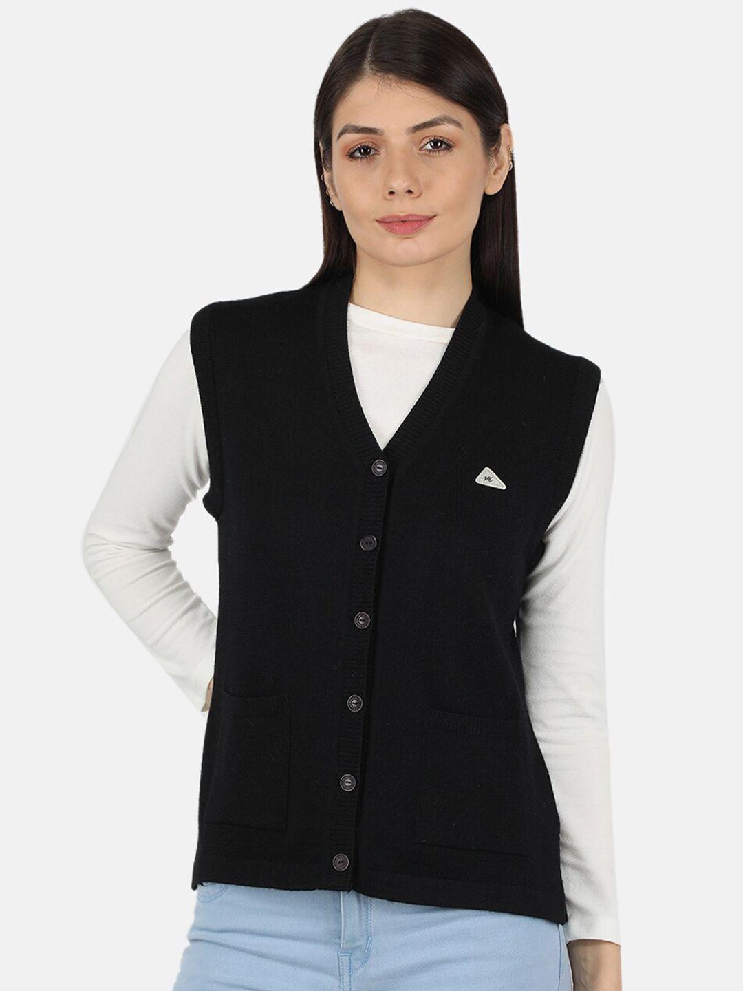 monte carlo women black  pure wool cardigan