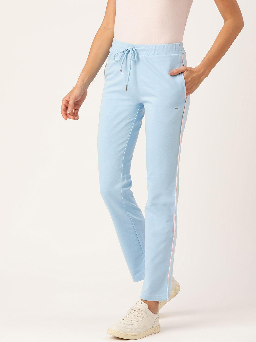 monte carlo women blue solid track pant