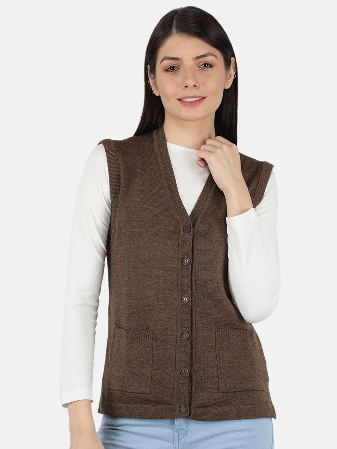 monte carlo women brown cable knit cardigan