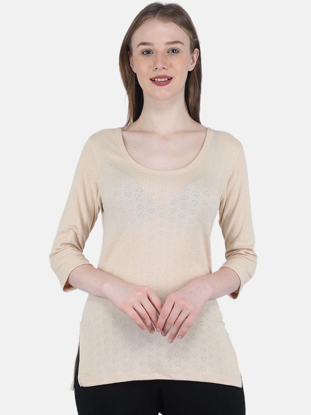 monte carlo women knitted cotton long thermal top