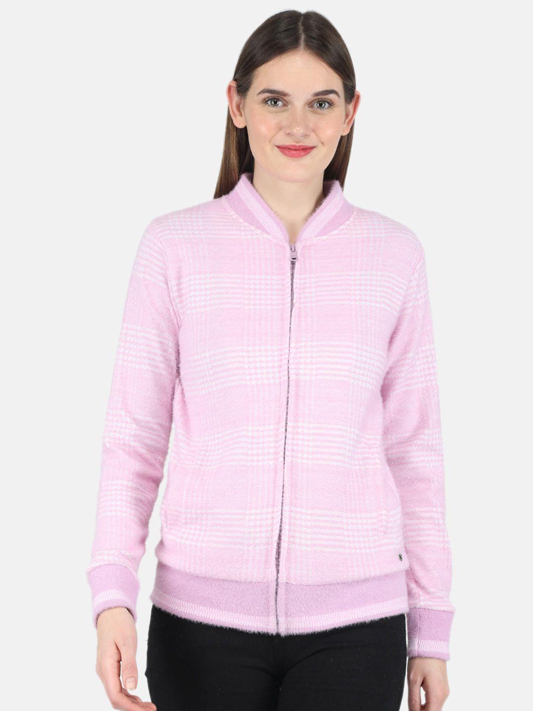 monte carlo women purple striped sweatshirt