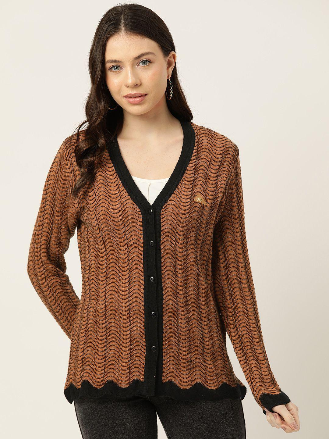 monte carlo women self design woollen cardigan