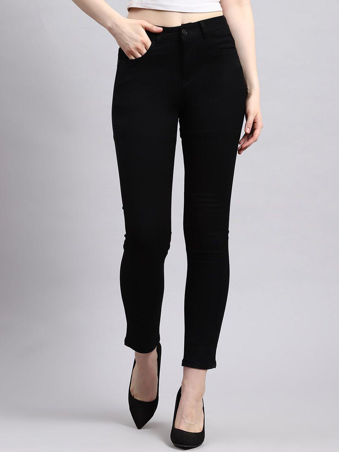 monte carlo women smart mid-rise slim fit jeans