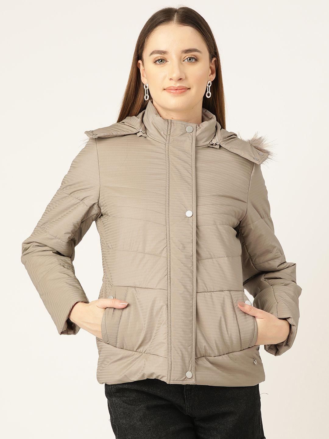 monte carlo women taupe no padded jacket