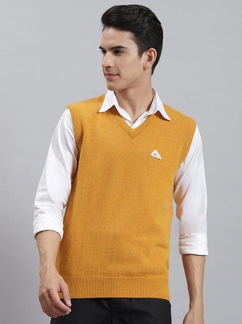 monte carlo yellow regular fit sweater