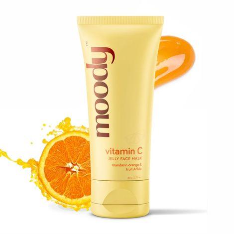 moody vitamin c jelly face mask mandarin orange & fruit aha (80 gm)