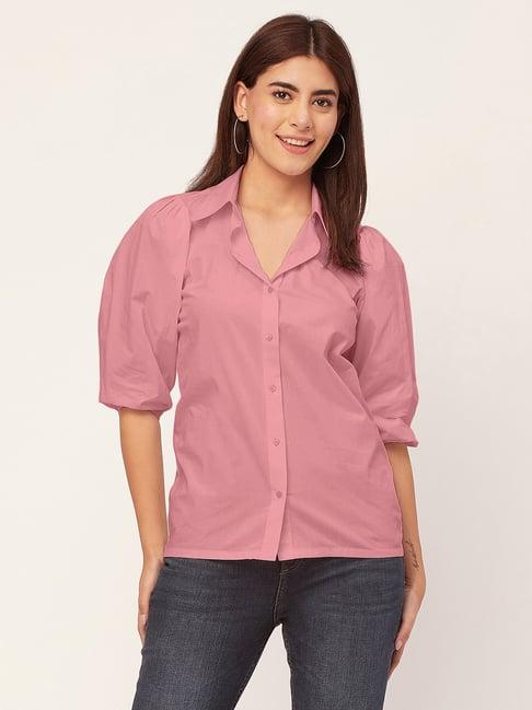 moomaya light pink regular fit shirt