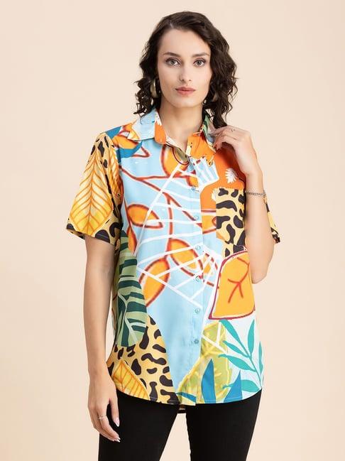 moomaya multicolor printed shirt