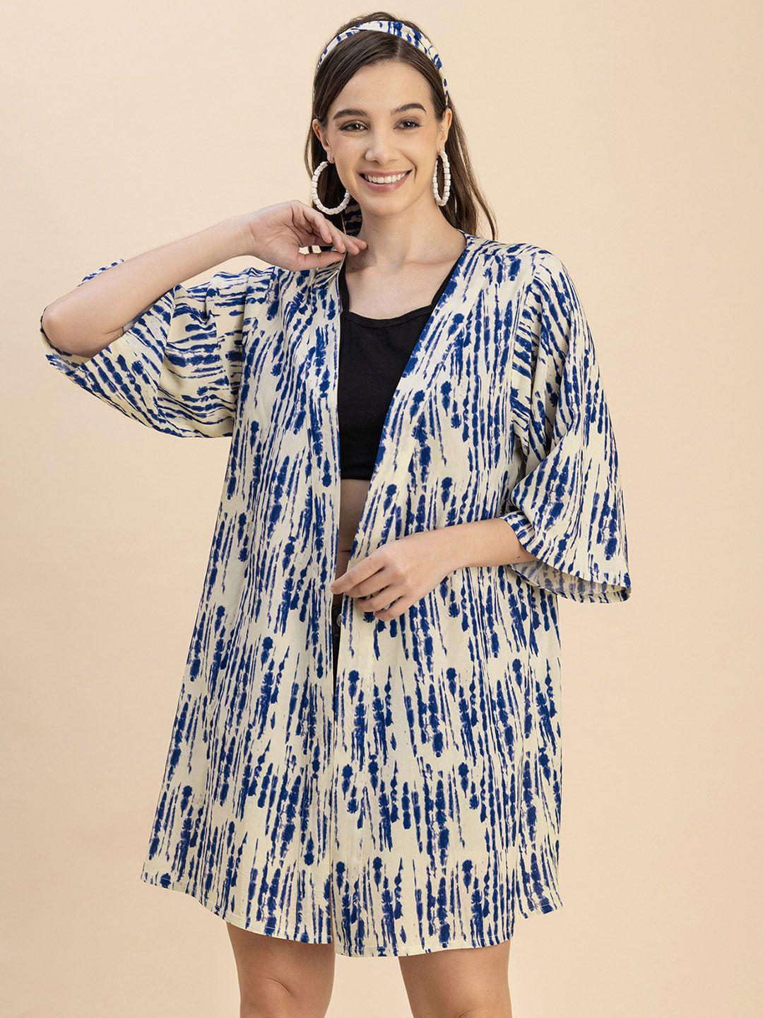 moomaya abstract printed shrug